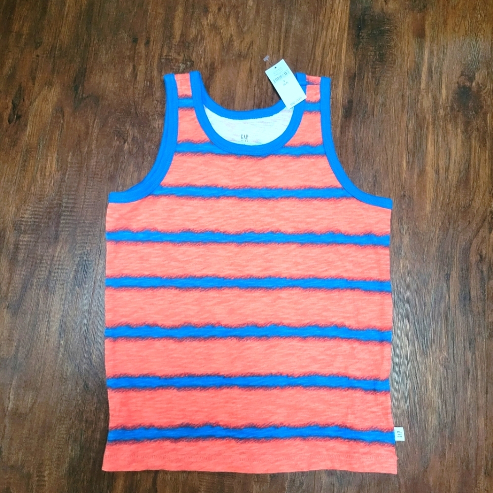 NWT GAP Boy's Orange & Blue Tank Top, Size Small (6-7)
